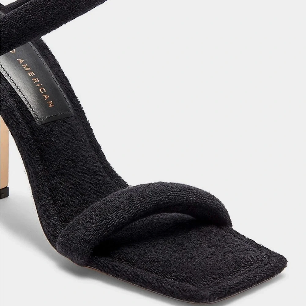 Good American Terry Ankle Wrap Sandal NWOT - Picture 6 of 8